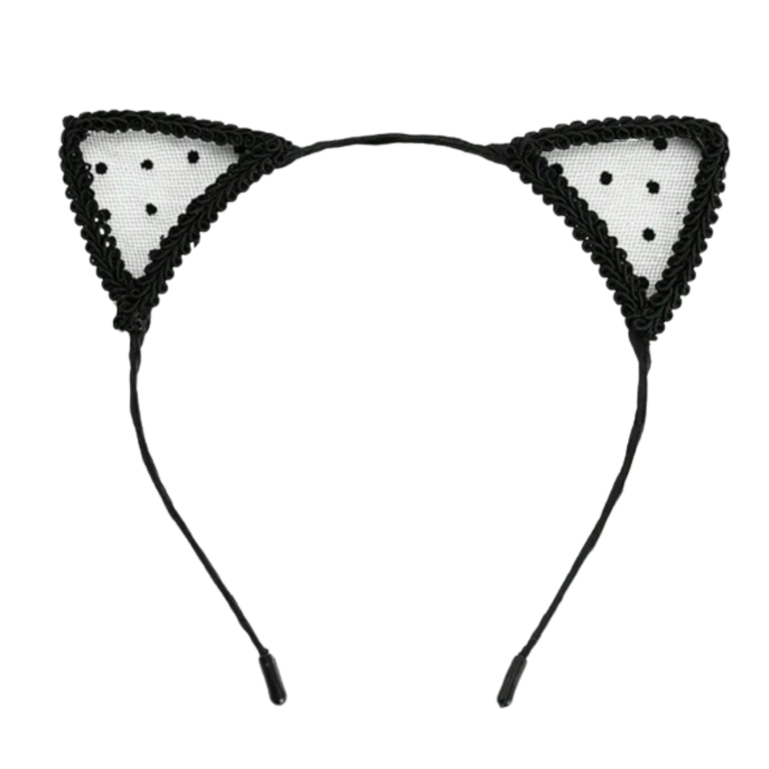 Diadema de Gatito de Encaje