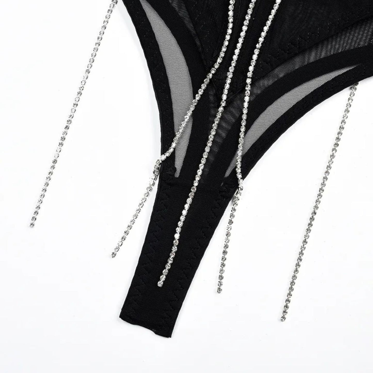 Alexia Conjunto Negro de Encaje Ajustable