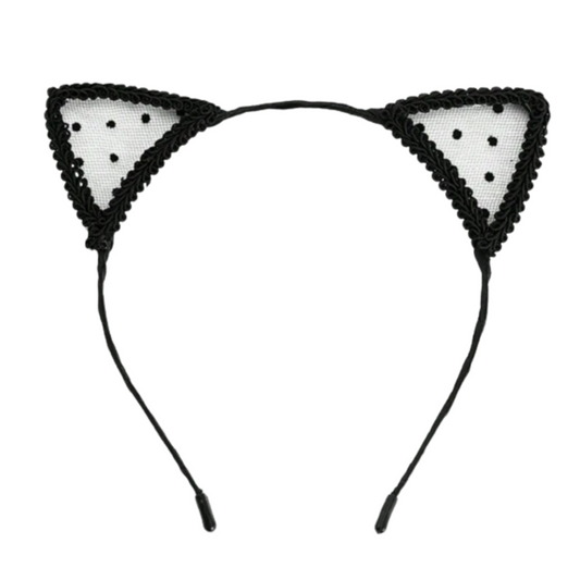 Diadema de Gatito de Encaje