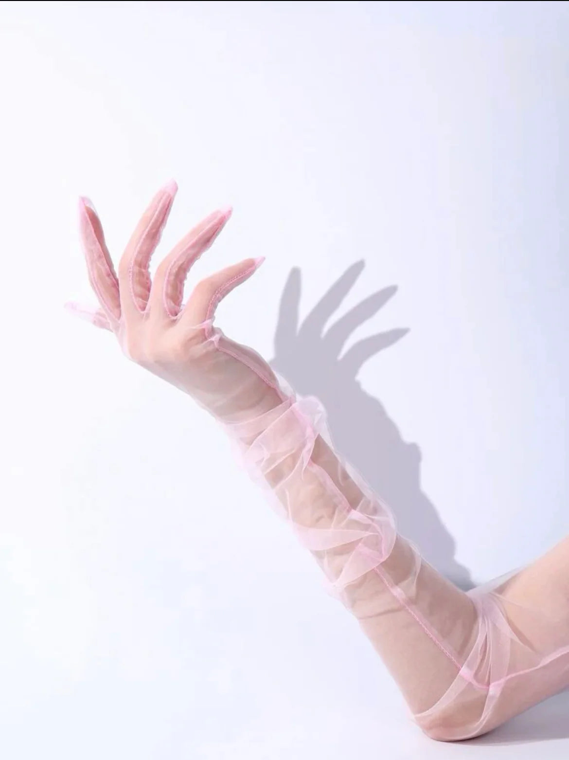 Guantes Completos transparentes Rojos / Rosas