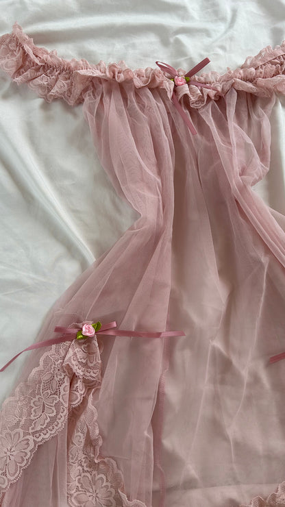 Celeste Vestido Babydoll de Lencería Floral