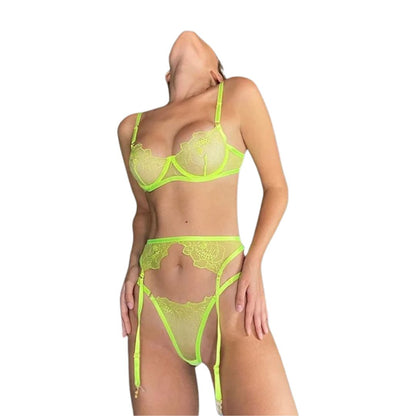 Neón Conjunto Amarillo fluorescente 3 Piezas - L