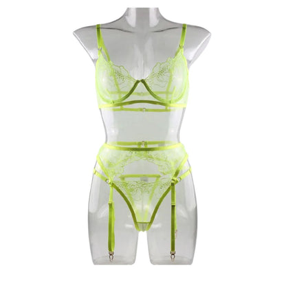 Neón Conjunto Amarillo fluorescente 3 Piezas - L