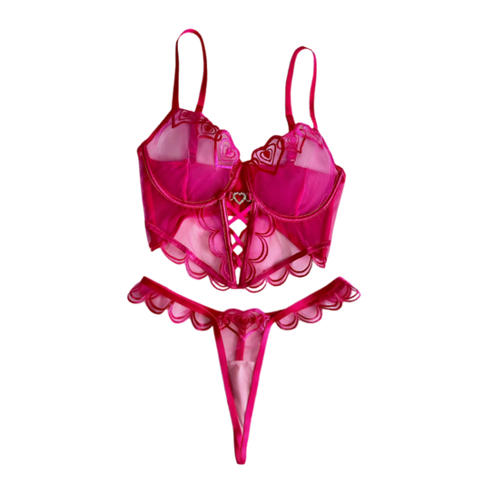 Amora Conjunto Lencería Rosa