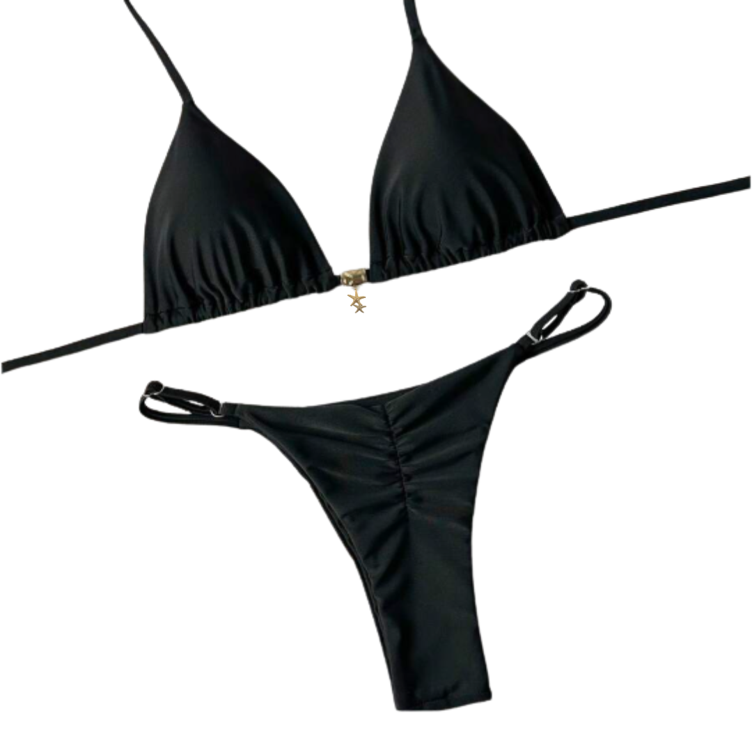 Traje de baño Bikini negro dije Estrella de Mar