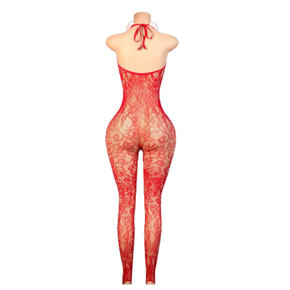 Body de red ajustable lencería Navideño