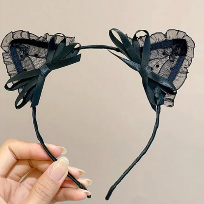 Diadema de Gatito de Encaje