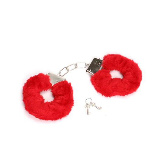 Esposas con llave Peluche Rojo