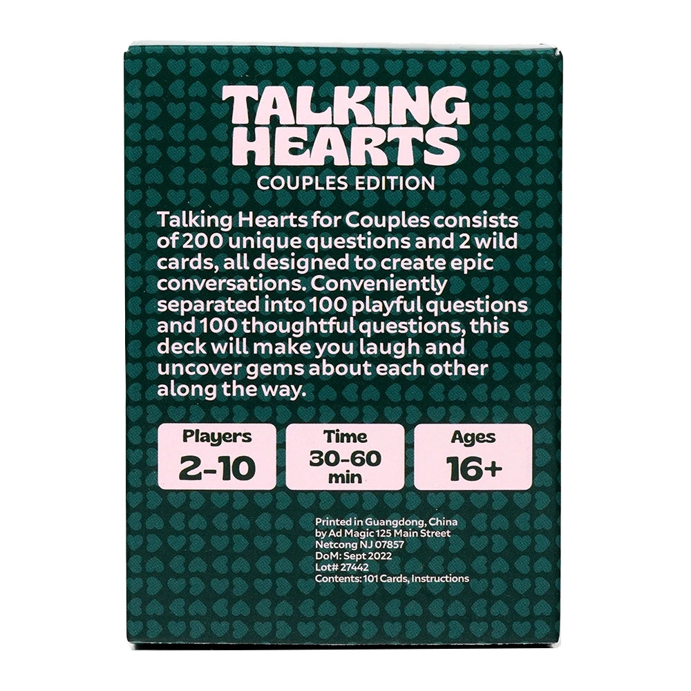 Juego tarjetas edición parejas Talking Hearts