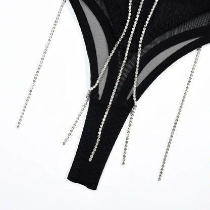 Alexia Conjunto Negro de Encaje Ajustable