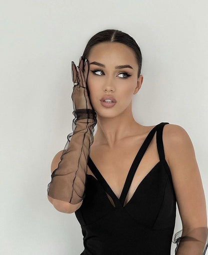 Guantes Completos transparentes negros